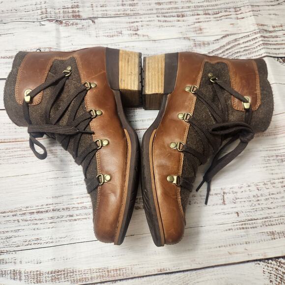 Merrell Shiloh II Women's 11 Brown Felted Wool Leather Boots - J004418 Steampunk - Picture 10 of 14